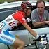 Frank Schleck pays a visit to the medical staff of the Tour of Germany during the 2nd stage of the 2005 edition